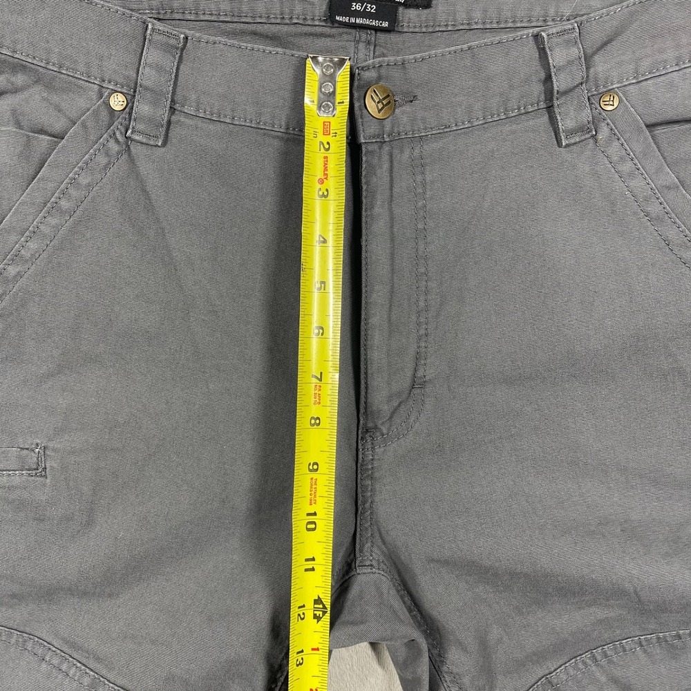 HAWX Work Gear Men's Grey Canvas Carpenter Utility Work Pants Size 36(37)x32 - Picture 5 of 11